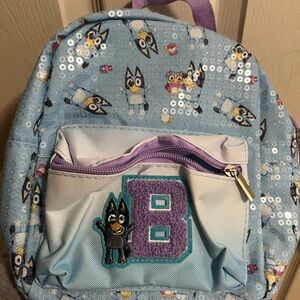 Charming Kids Backpack with Blue and Purple Design